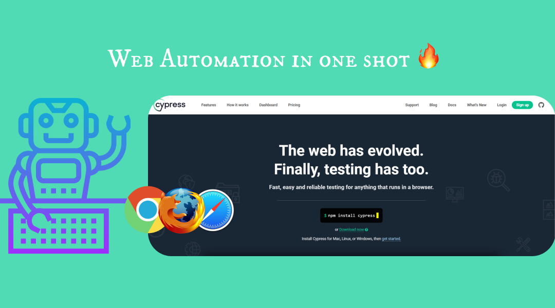 Web Automation in one shot with Cypress.js