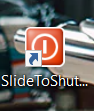 Slide to shutdown windows