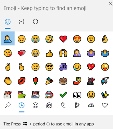 Emojis  in Windows 