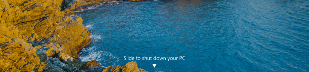 Windows hidden features Slide to shutdown 